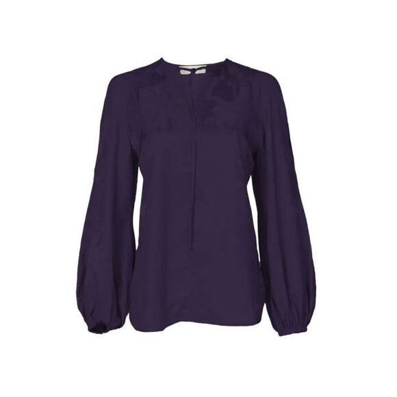 Silvia Tcherassi NWT Dorcas Blouse in Eggplant Floral Size M - Picture 1 of 7